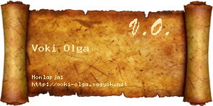 Voki Olga névjegykártya